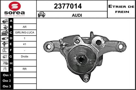 EAI 2377014 - Bremžu suports www.autospares.lv