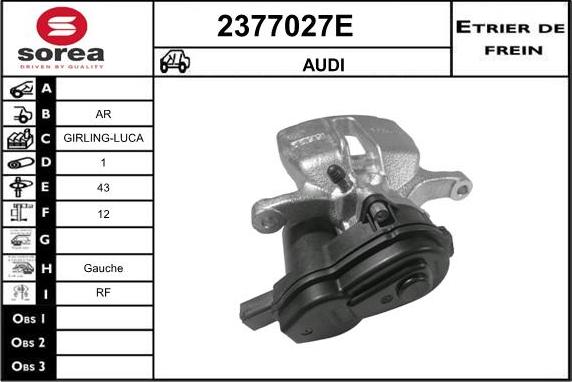 EAI 2377027E - Bremžu suports www.autospares.lv