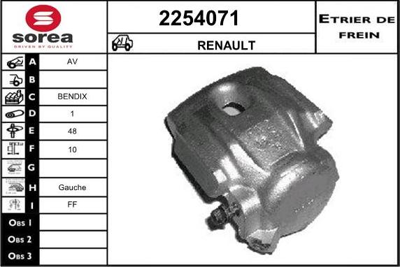 EAI 2254071 - Тормозной суппорт www.autospares.lv