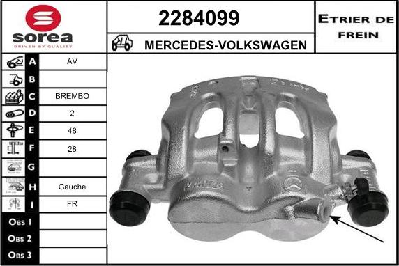 EAI 2284099 - Bremžu suports www.autospares.lv