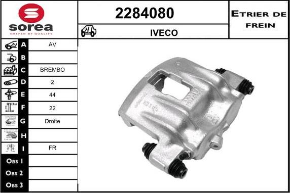 EAI 2284080 - Bremžu suports www.autospares.lv