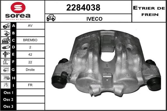 EAI 2284038 - Bremžu suports www.autospares.lv