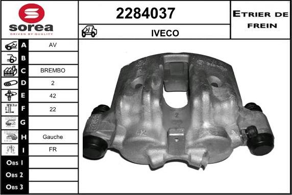 EAI 2284037 - Bremžu suports www.autospares.lv