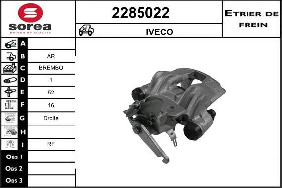 EAI 2285022 - Bremžu suports www.autospares.lv