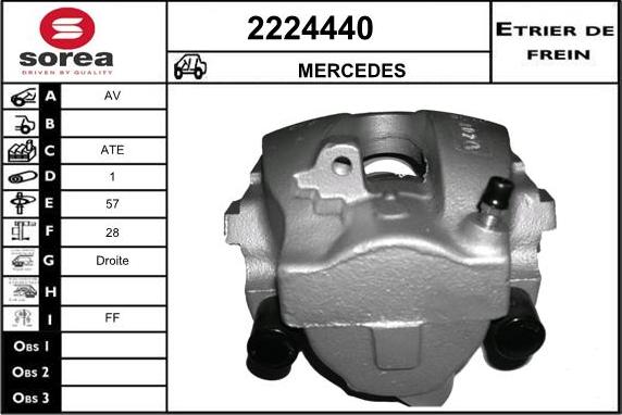 EAI 2224440 - Тормозной суппорт www.autospares.lv