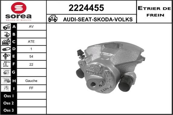 EAI 2224455 - Bremžu suports autospares.lv