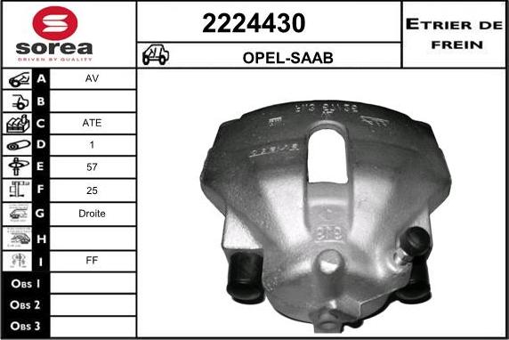 EAI 2224430 - Тормозной суппорт www.autospares.lv