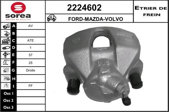 EAI 2224602 - Тормозной суппорт www.autospares.lv