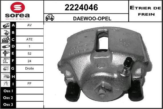 EAI 2224046 - Bremžu suports www.autospares.lv