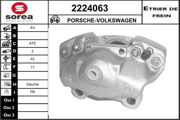 EAI 2224063 - Brake Caliper www.autospares.lv