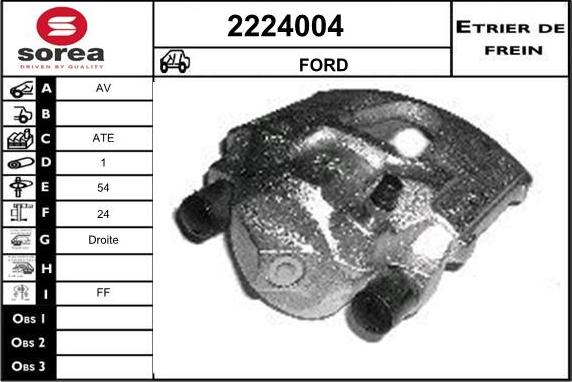 EAI 2224004 - Тормозной суппорт www.autospares.lv