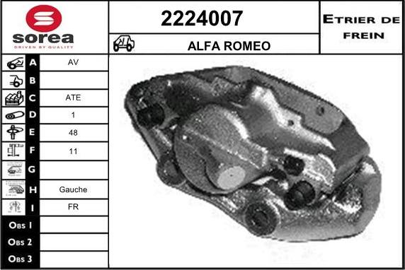 EAI 2224007 - Bremžu suports www.autospares.lv