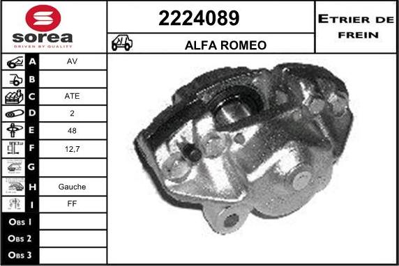 EAI 2224089 - Brake Caliper www.autospares.lv