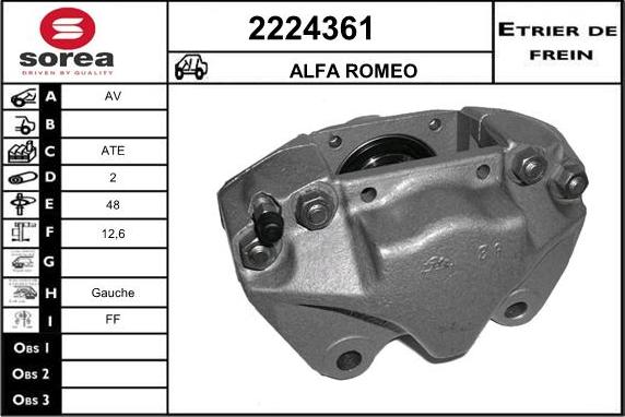 EAI 2224361 - Тормозной суппорт www.autospares.lv