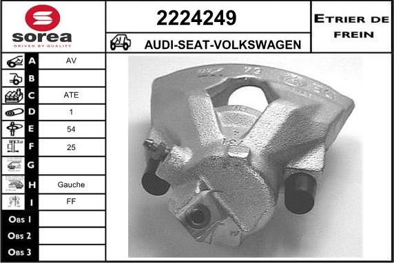 EAI 2224249 - Brake Caliper www.autospares.lv