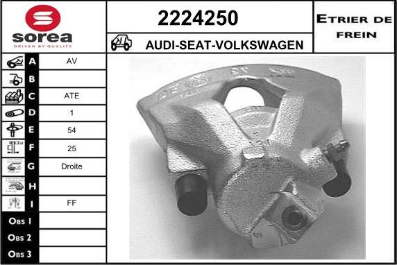 EAI 2224250 - Brake Caliper www.autospares.lv