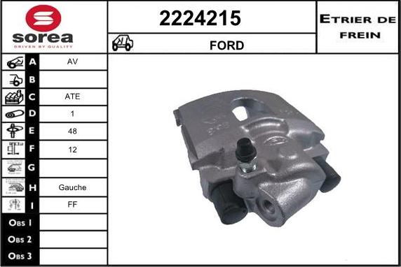 EAI 2224215 - Тормозной суппорт www.autospares.lv