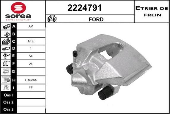 EAI 2224791 - Brake Caliper www.autospares.lv