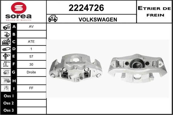 EAI 2224726 - Тормозной суппорт www.autospares.lv