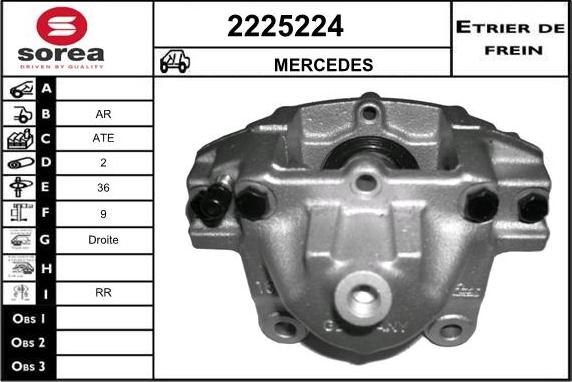 EAI 2225224 - Bremžu suports www.autospares.lv