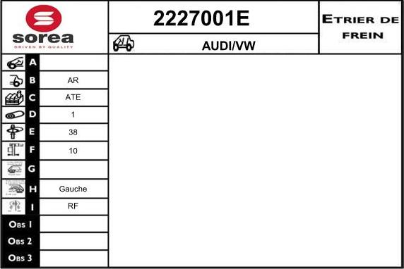 EAI 2227001E - Тормозной суппорт www.autospares.lv