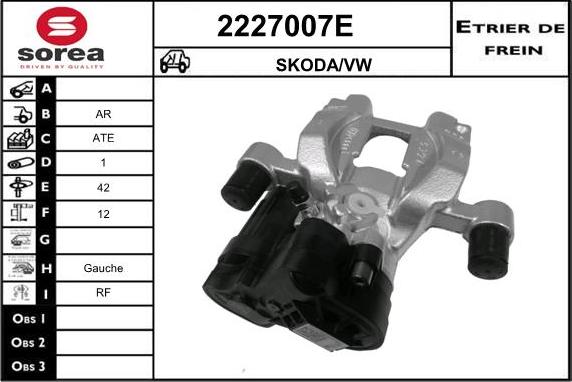 EAI 2227007E - Тормозной суппорт www.autospares.lv