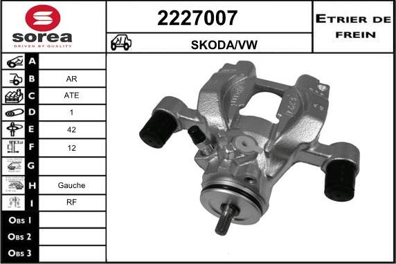 EAI 2227007 - Тормозной суппорт www.autospares.lv