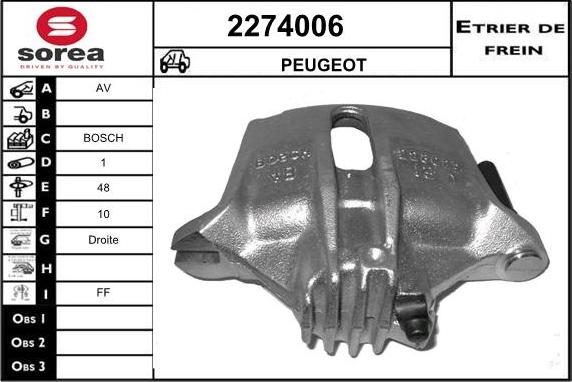 EAI 2274006 - Bremžu suports autospares.lv