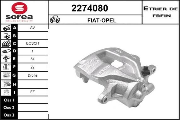 EAI 2274080 - Bremžu suports autospares.lv