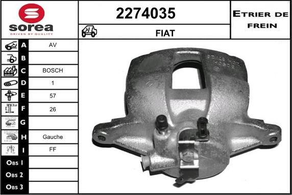 EAI 2274035 - Brake Caliper www.autospares.lv