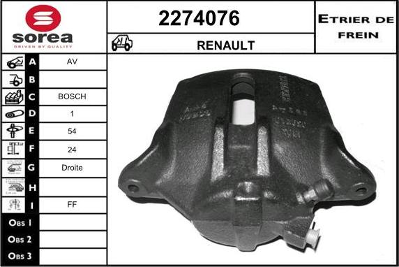 EAI 2274076 - Bremžu suports www.autospares.lv