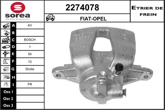 EAI 2274078 - Bremžu suports www.autospares.lv