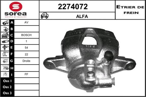 EAI 2274072 - Bremžu suports www.autospares.lv