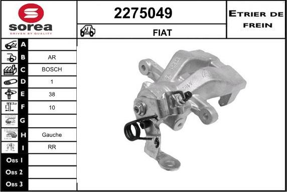 EAI 2275049 - Brake Caliper www.autospares.lv