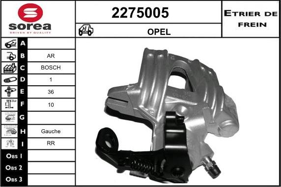 EAI 2275005 - Brake Caliper www.autospares.lv