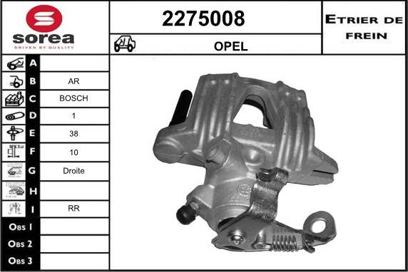 EAI 2275008 - Bremžu suports www.autospares.lv