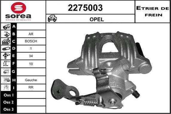 EAI 2275003 - Bremžu suports autospares.lv