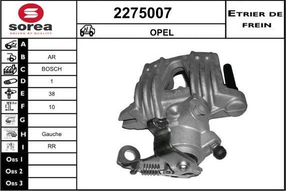 EAI 2275007 - Bremžu suports www.autospares.lv