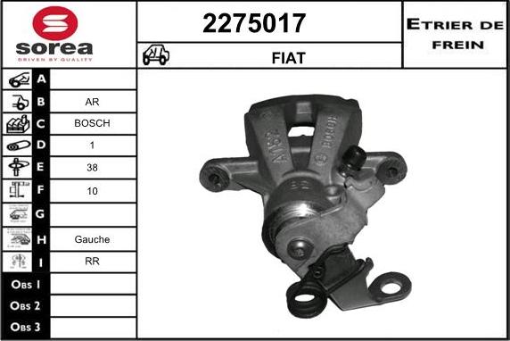 EAI 2275017 - Brake Caliper www.autospares.lv