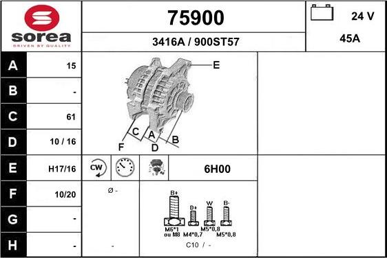 EAI 75900 - Ģenerators autospares.lv