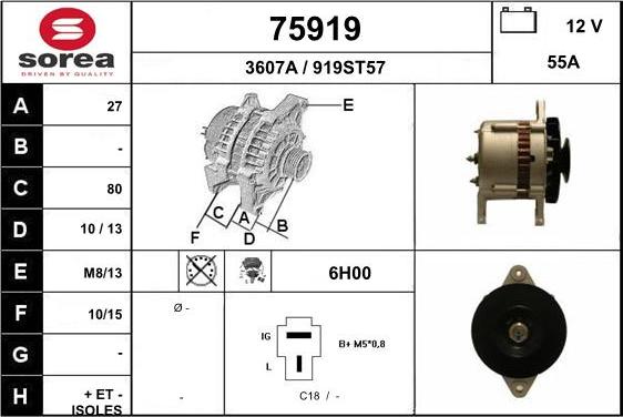 EAI 75919 - Ģenerators www.autospares.lv