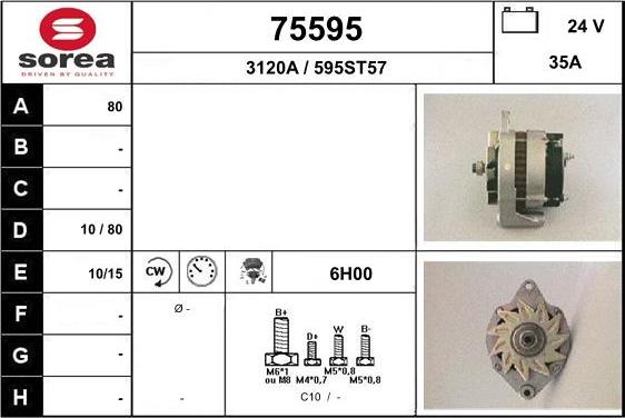 EAI 75595 - Генератор www.autospares.lv