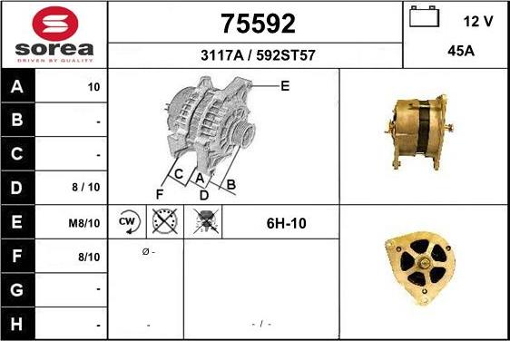 EAI 75592 - Генератор www.autospares.lv