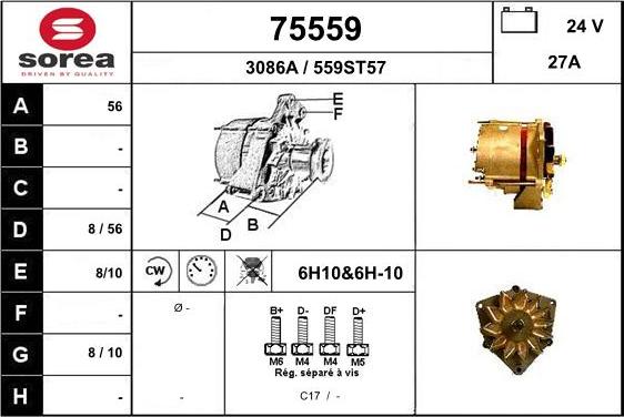 EAI 75559 - Ģenerators www.autospares.lv