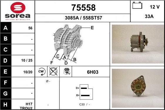 EAI 75558 - Ģenerators www.autospares.lv