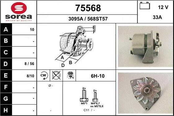 EAI 75568 - Генератор www.autospares.lv