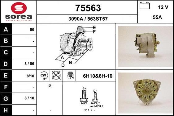 EAI 75563 - Генератор www.autospares.lv