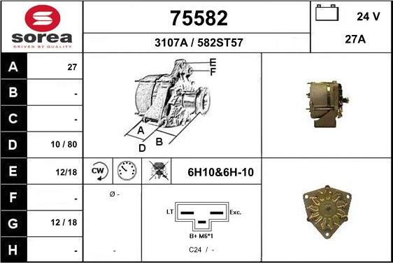 EAI 75582 - Ģenerators www.autospares.lv