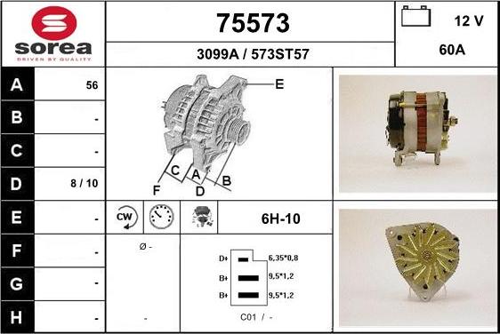 EAI 75573 - Ģenerators www.autospares.lv