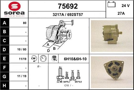 EAI 75692 - Alternator www.autospares.lv